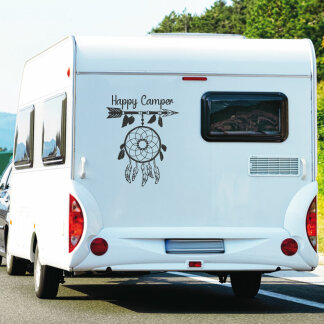 Wohnmobil Aufkleber Happy Camper Traumfänger Wohnwagen Caravan