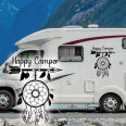 Wohnmobil Aufkleber Happy Camper Traumfänger Wohnwagen Caravan