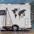 Wohnmobil Aufkleber Kompass Weltkarte Wohnwagen Camper