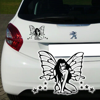 Elfe Schmetterling Sterne Auto Tattoo Sticker