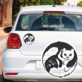 Autoaufkleber Katzen Yin und Yang Liebe Aufkleber Auto
