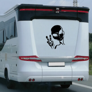 Wohnmobil Aufkleber Alien Peace Wohnwagen Caravan