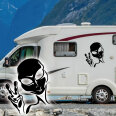 Wohnmobil Aufkleber Alien Peace Wohnwagen Caravan