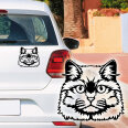 Autoaufkleber British Langhaar Katze Auto Aufkleber