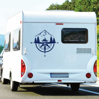 Wohnmobil Aufkleber Kompass Schneemobil