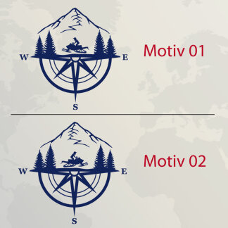 Wohnmobil Aufkleber Kompass Schneemobil