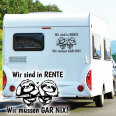 Wohnmobil Aufkleber Faultiere Rentner