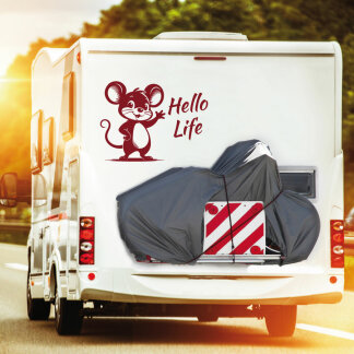 Wohnmobil Aufkleber Maus Hello Life