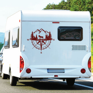 Wohnmobil Aufkleber Kompass Elch