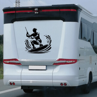 Wohnmobil Aufkleber Wakeboarding