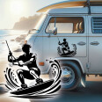 Wohnmobil Aufkleber Wakeboarding