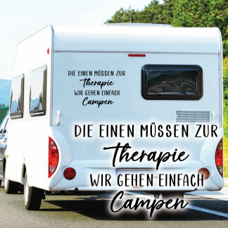 Wohnmobil Aufkleber Therapie Campen