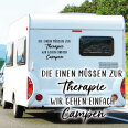 Wohnmobil Aufkleber Therapie Campen