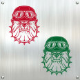Autoaufkleber Bulldogge Motorradhelm Biker Auto Aufkleber