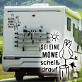 Wohnmobil Aufkleber Sei eine Möwe scheiß drauf