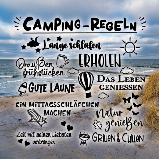 Wohnmobil Aufkleber Camping Regeln
