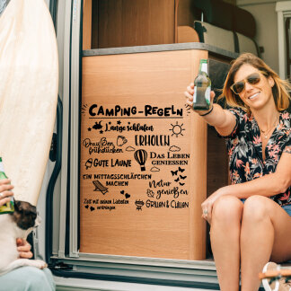 Wohnmobil Aufkleber Camping Regeln