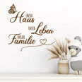 Wandtattoo Unser Haus Familie Leben