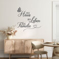 Wandtattoo Unser Haus Familie Leben