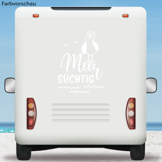 Wohnmobil Aufkleber Möwe Meer Süchtig