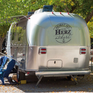 Wohnmobil Aufkleber Heimat Herz Anker