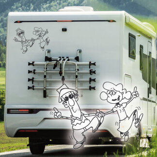 Wohnmobil Aufkleber Tanzende Rentner