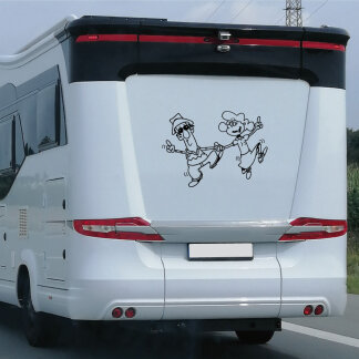 Wohnmobil Aufkleber Tanzende Rentner
