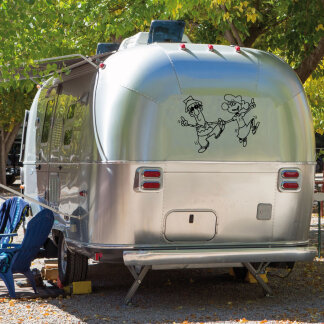 Wohnmobil Aufkleber Tanzende Rentner