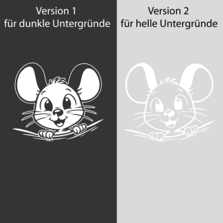 Autoaufkleber neugierige Maus