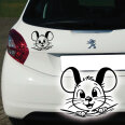 Autoaufkleber neugierige Maus