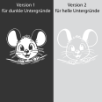 Autoaufkleber neugierige Maus