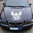 Autoaufkleber neugierige Maus Motorhaube