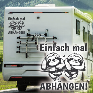 Wohnmobil Aufkleber Faultiere Einfach mal abh&auml;ngen