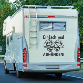 Wohnmobil Aufkleber Faultiere Einfach mal abhängen