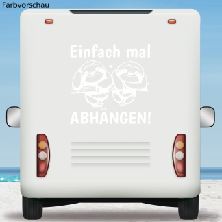 Wohnmobil Aufkleber Faultiere Einfach mal abhängen