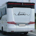 Wohnmobil Aufkleber Follow your dreams