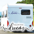 Wohnmobil Aufkleber Follow your dreams