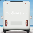 Wohnmobil Aufkleber Follow your dreams