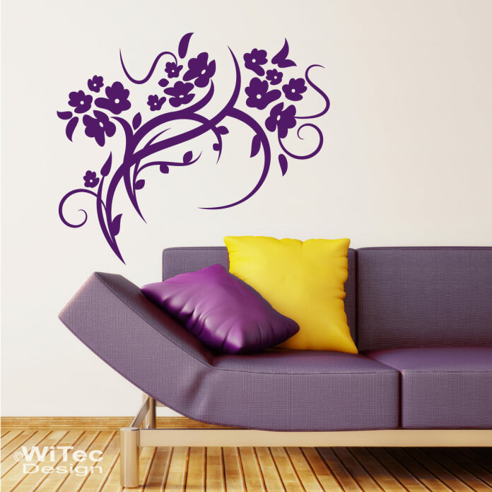 Wandaufkleber BLUMENRANKE Aufkleber Wandtattoo