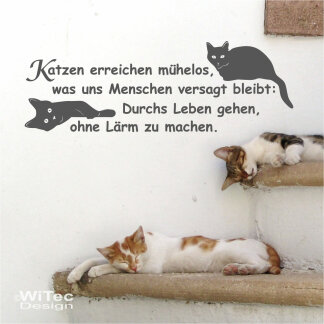 Wandtattoo ZITAT KATZEN... Wandaufkleber