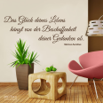 Wandtattoo ZITAT GLÜCK Wandaufkleber