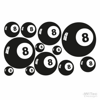 Wandtattoo 8-BALL EIGHTBALL Wandaufkleber