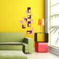 WA059 Wandtattoo RETRO CUBES Wandaufkleber Wandsticker