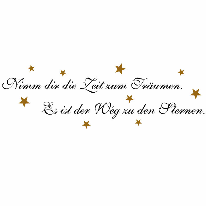 Wandtattoo Zeit zum Träumen Sterne Wandaufkleber