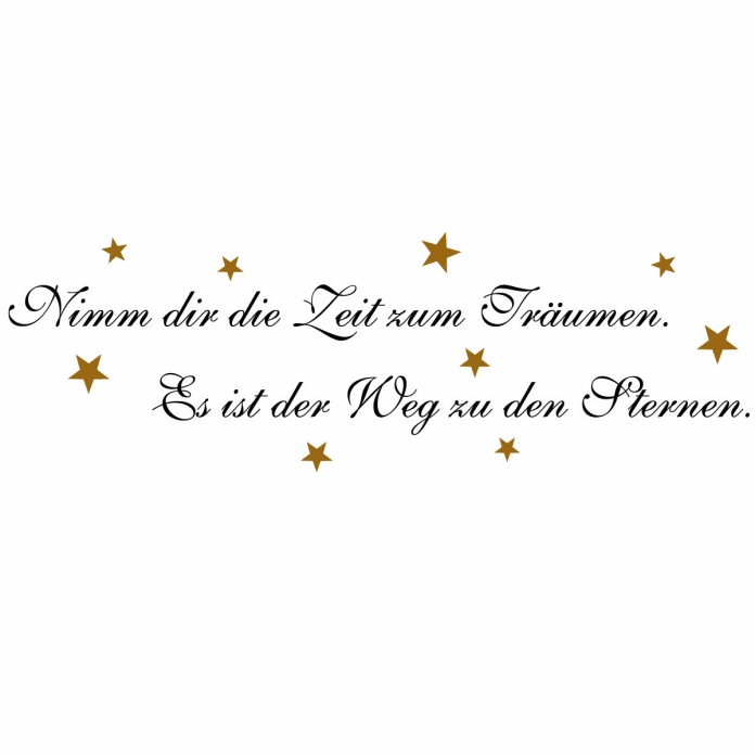 Wandtattoo Zeit zum Träumen Sterne Wandaufkleber
