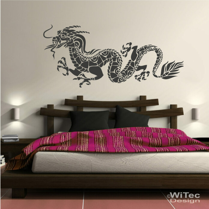Wandaufkleber DRACHEN Aufkleber Walltattoo Asia