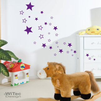 Wandtattoo Sterne Kinderzimmer Wandsticker