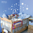 Wandtattoo Sterne Kinderzimmer Wandsticker