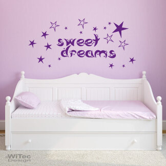 Wandtattoo Kinderzimmer Sweet Dreams Sterne Wandaufkleber