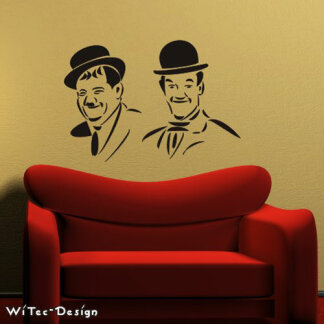 WA078 Wandaufkleber LAUREL &amp; HARDY Aufkleber Walltattoo